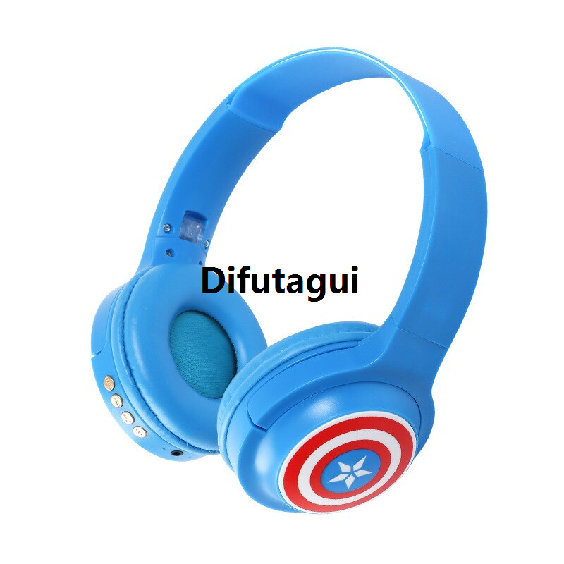 Difutagui Hot Selling (New) Marvel Iron Man headset wireless Bluetooth headphone Luxury with mic online class course foldable earphone Spiderman captain