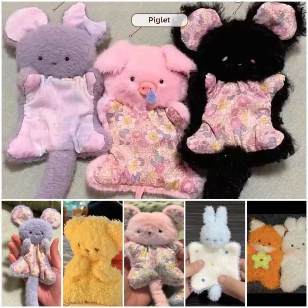 Cute Comfort Soft Hand Puppet Doll Mouse Rabbit Puppy Design Plush Cartoon Animal Doll Toy Stress Relief Sensory Toy Small gifts for girls