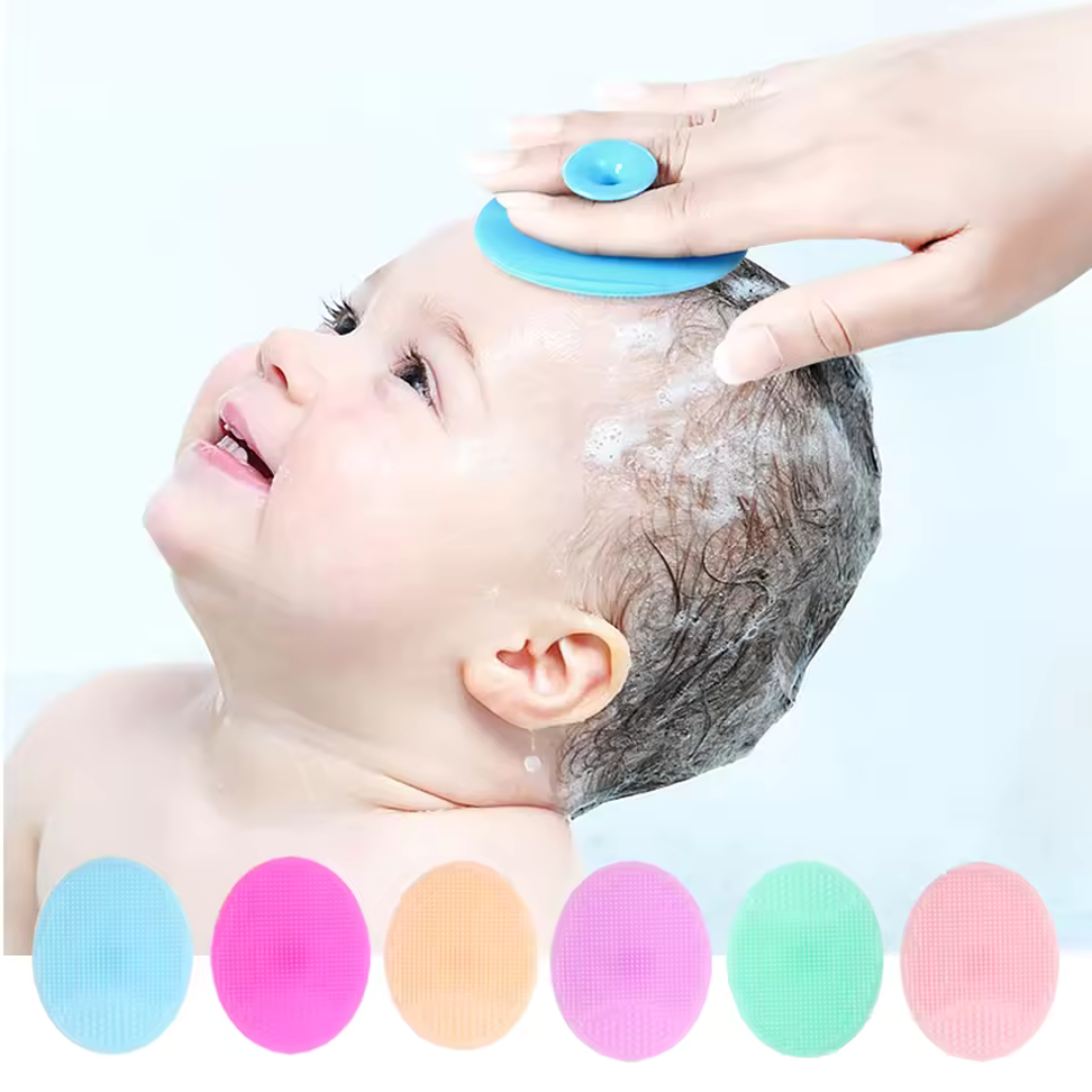 Silicone Shampoo Brush for Baby Infant Bathing Soft Silicone Shower Brush Head Hair Washing Massage Brushes Wipe Comb
