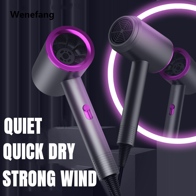 Wenefang [JB READY STOCK] 2200W Hair Dryer Big Wind Blue Ray Ionic Tech Strong Wind Pengering Rambut Hairdryer Heating Cooling Air Blow Dryer