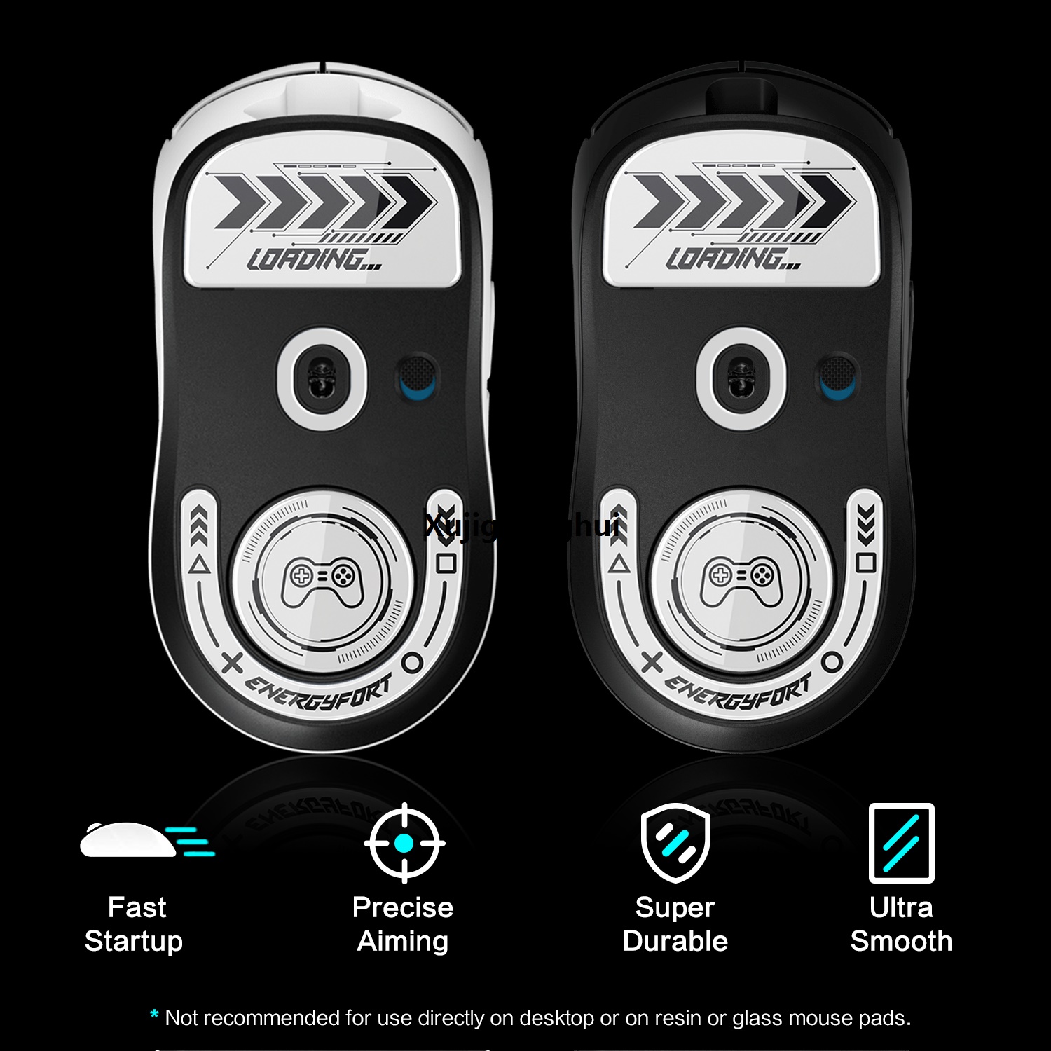 Xujiguanghui Mouse Feet Skates For G Pro X Superlight 2 Wireless Gaming Mouse Rounded Curved Edges Glass Mouse Feet Replacement