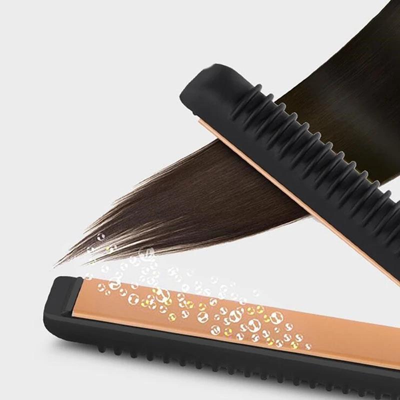 New style Men and women must have flat iron titanium professional sand mini teddy wave hair straightener thin pencil dragon short hair curling iron