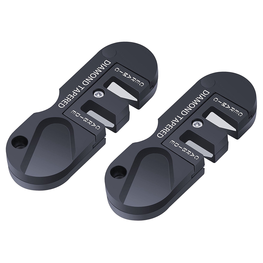 2X Portable Mini Knife Multifunction Sharpener, Steel Outdoor EDC Mini Tool Sharpener