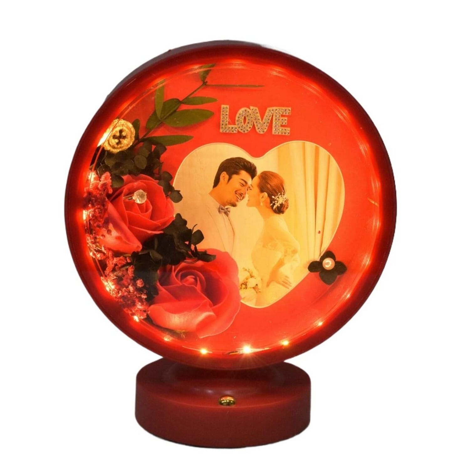 Heart Shape MAGIC MIRROR LED Light Photo Smart Unique Stylish Table Frame With Usb Best Gift