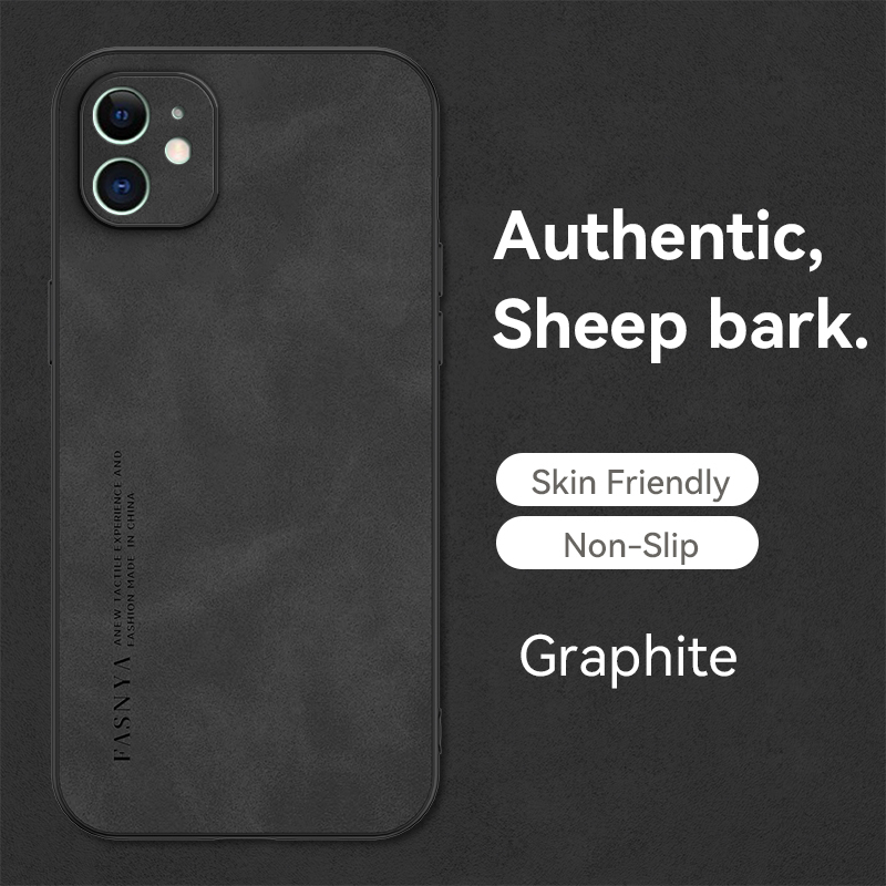 Lenuo For iPhone 11 Case Luxury Sheepskin Leather Shockproof Matte Back Cover