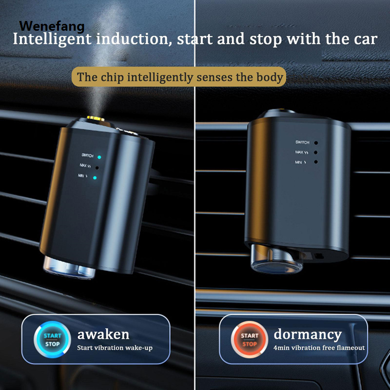 Wenefang Air Diffuser Aroma Car Vent Humidifier Mist Freshener Aluminium 2025 New Alloy Essential Oils Diffuser Perfume Fragrance Car Accessories