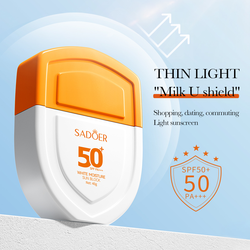 Sadoer Sunblock White Moisture Whitening Durable Protection Uv And Water Proof Anti-Sweat High Power Sun Protection Anti-Aging Uva Uvb
