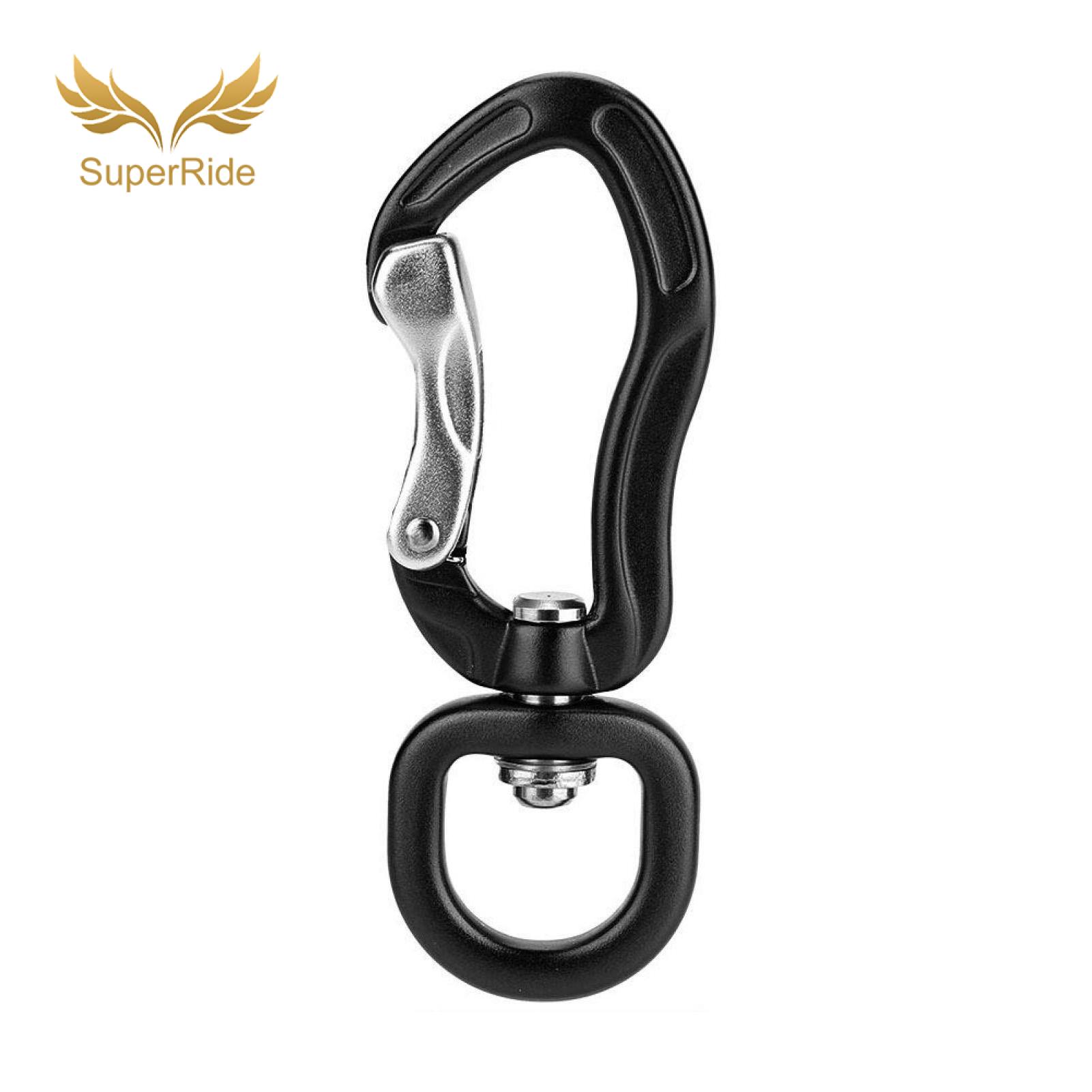 SuperRide Wear-resistant Carabiner 360-degree Swivel Self Locking Carabiner Clip for Outdoor Activities Strong Aluminum Alloy for Carabiner