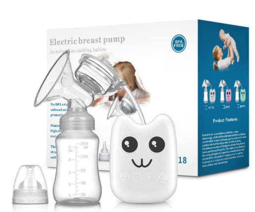 Rechargeable Single Electric Breast Pump | Portable BPA-Free Milk Pump | 3 Modes & 9 Suction Levels | Quiet & Cordless Breastfeeding Pump for Moms