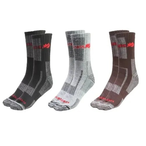 Pack Of 3 Thick Outiast Trekking Socks For unisex -Multicolor