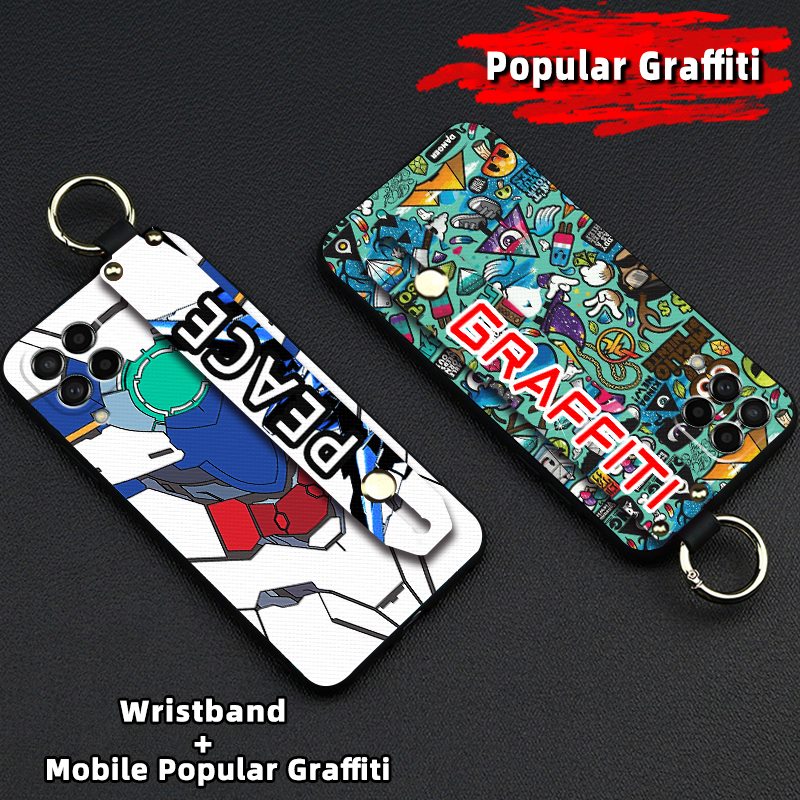 protective ring Phone Case For Samsung Galaxy M53 5G/SM-M536B Anti-knock Phone Holder Graffiti Shockproof Waterproof