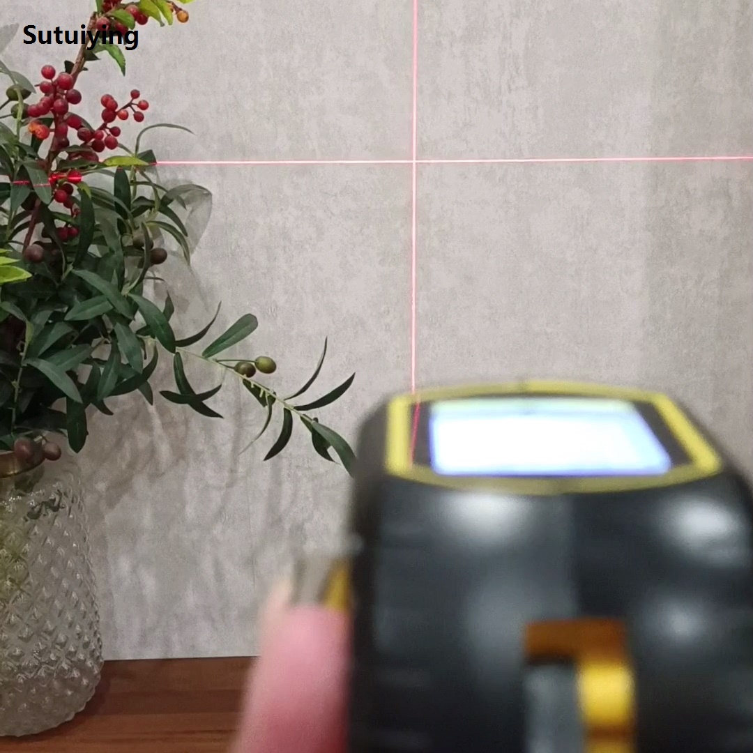 Sutuiying 1pc Laser Tape Measure 3 In 1 Digital Tape Measure High Fashion Precision Laser Rangefinder Steel Tape Measure