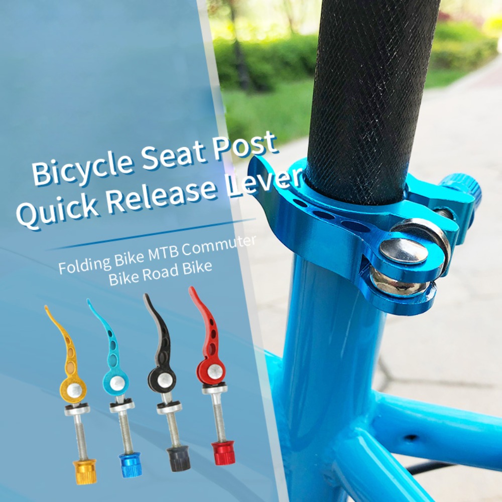 Road Bike Quick Release Bike Seat Clamp Aluminum Alloy Wear-resistant Seat Post Clamp 5 Colors Replaceable Bike Seat Tube Clip Bicycle Parts