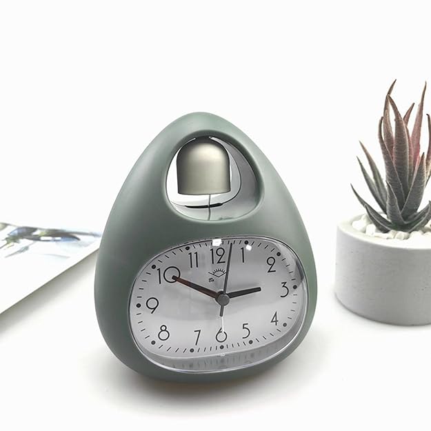 Egg-shaped Desktop Children Alarm Clock Bedside Cute Belling Clock Cute Non Ticking / Nightlight