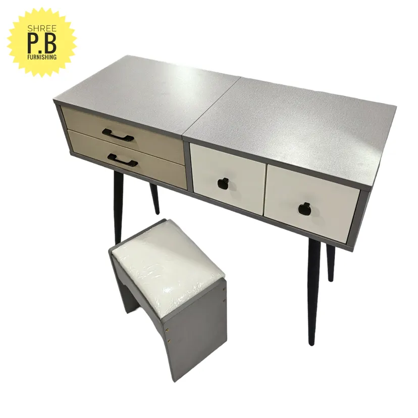 Modern Dressing Study Table with Lift up Dressing Mirror and Drawers