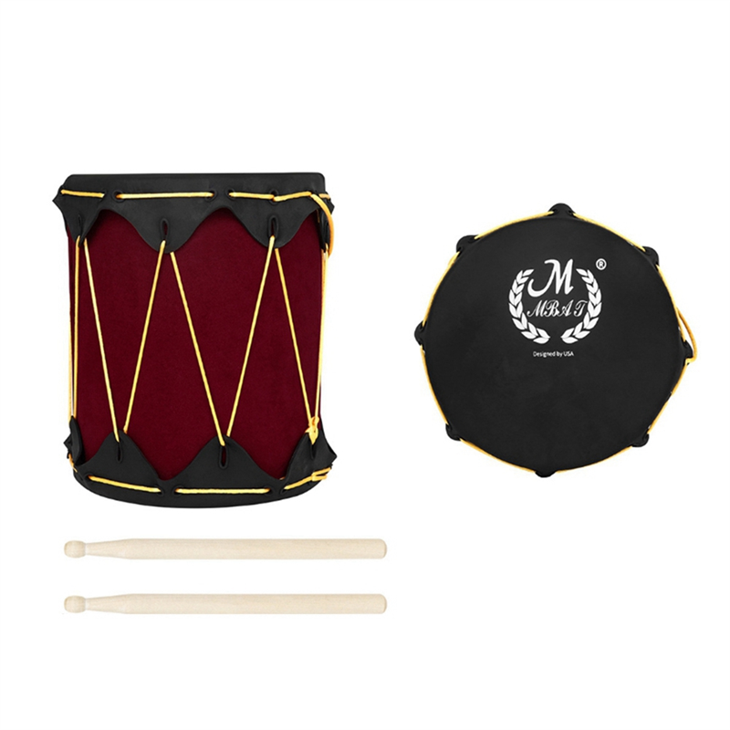 Kids Indian Drum Toy Double-Sided Rubber Drum Children Percussion Instrument Hand Drum for Kindergarten Easy Install