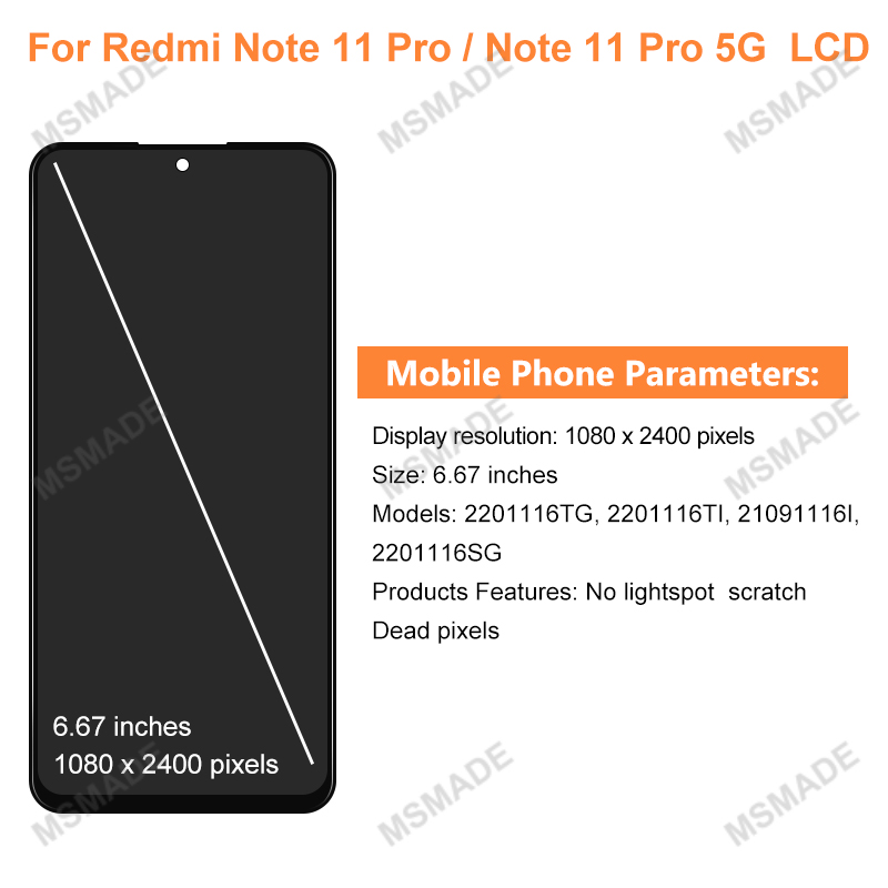 HOT OLED For Xiaomi Redmi Note 12 5G Display 22111317I 22111317G Display Screen Touch Digitizer For Redmi Note 12 4g LCD Global