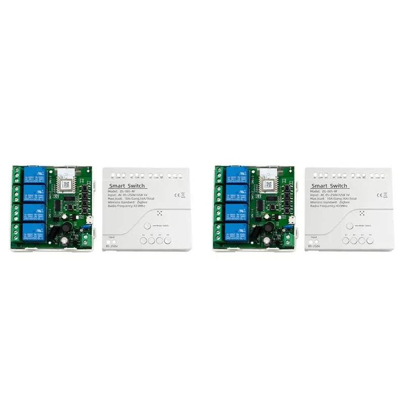 2X 4CH Tuya Zigbee Smart Switch Module 85-250V Relay Smart Home Remote Control Works with Gateway for Home - image 1
