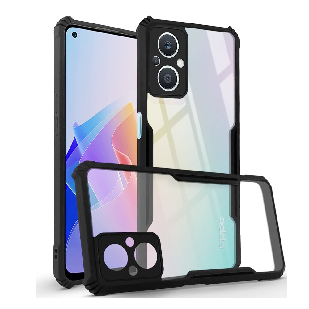 Bumper Case for OnePlus Nord N20 5G - Slim Clear Back with Shockproof Soft TPU Bumper Frame- Black