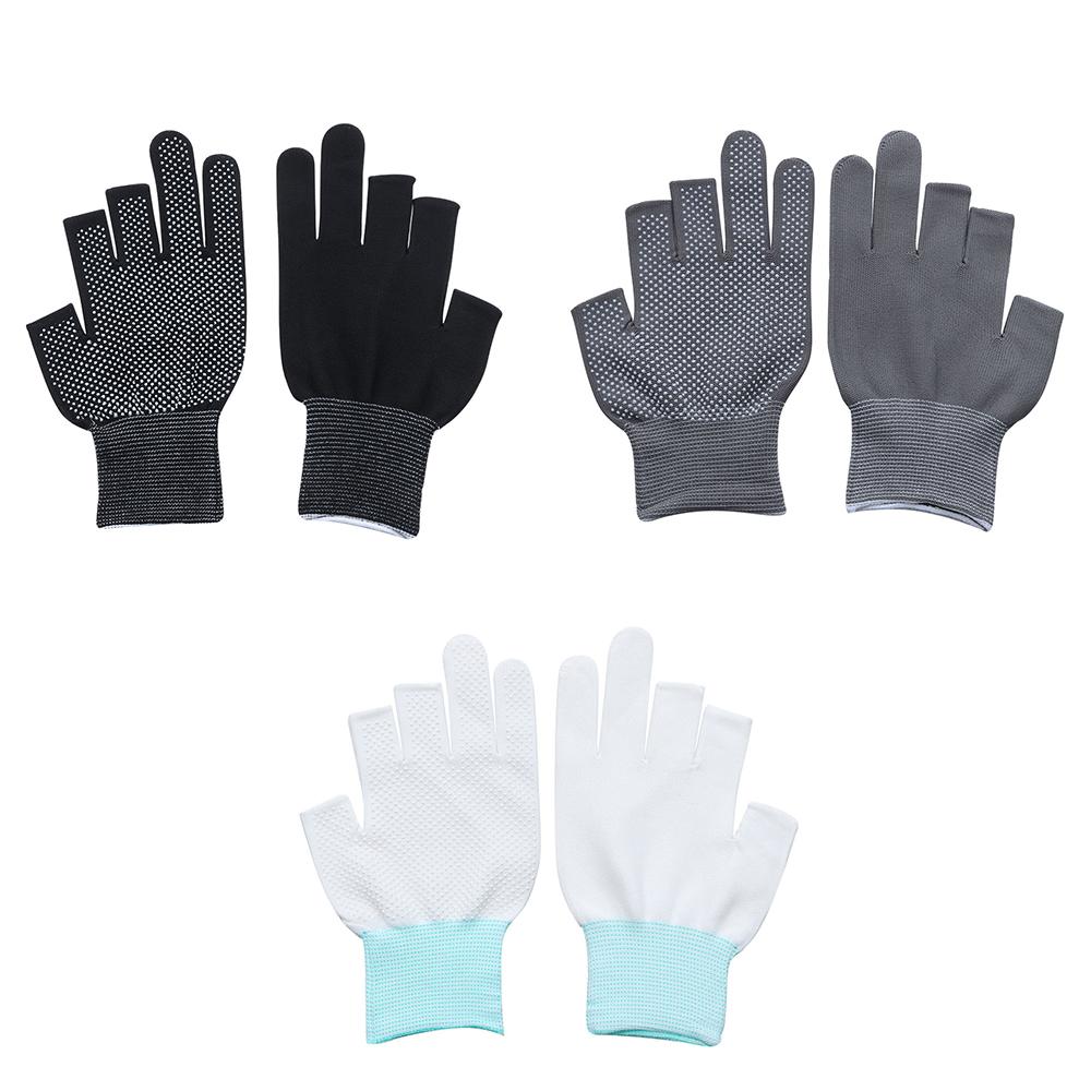 Ice Cool Stretch Sunscreen Driving Mittens Anti-Slip Fishing Gloves Sun Protection Open/Half Fingers