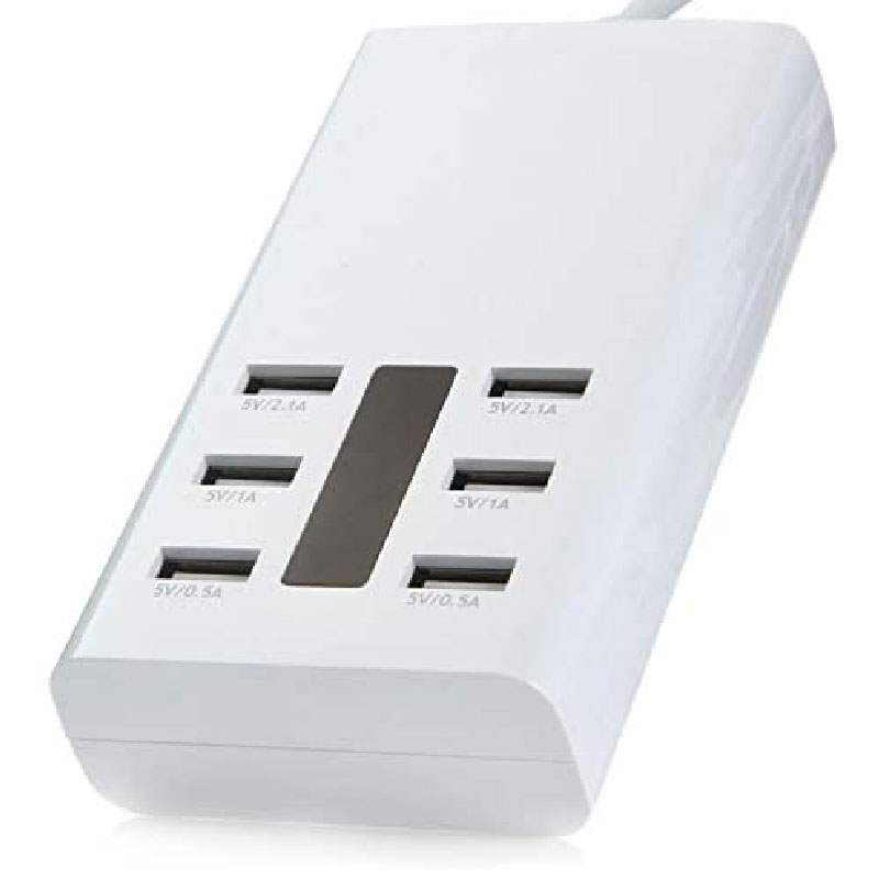 USB Power Adapter with 6 USB Power Port for Smartphone and Tablet