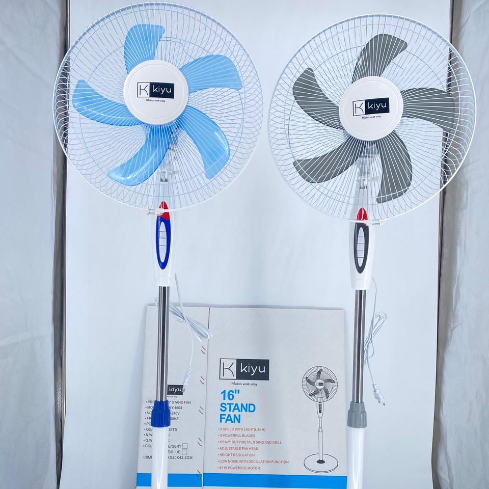 Kiyu Stand Fan Heavy Base Combo Offer 2 Pcs Set-1 Year Warranty