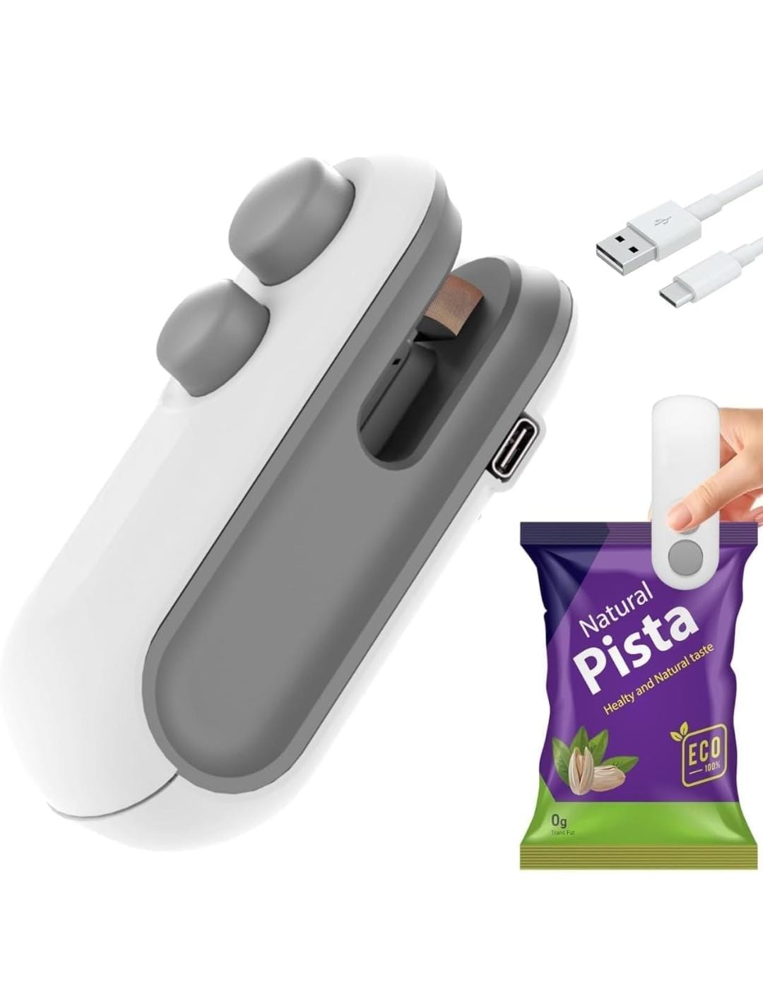 Portable Mini Sealing Machine, Handheld Packet Sealer, portable sealing machine, packet sealer for Food, Snacks, Chips, Fresh Storage, Plastic Bags Sealing Machine