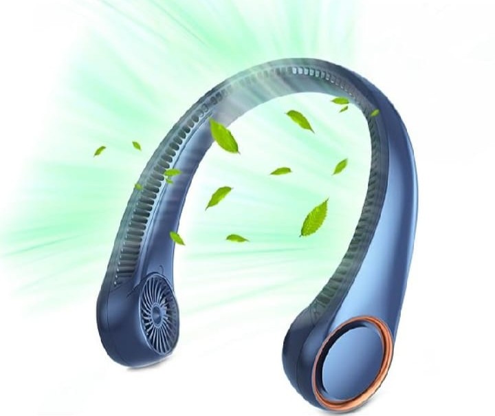 3 Speeds Portable Neck Fan Hands Free Hanging Fan Rechargeable