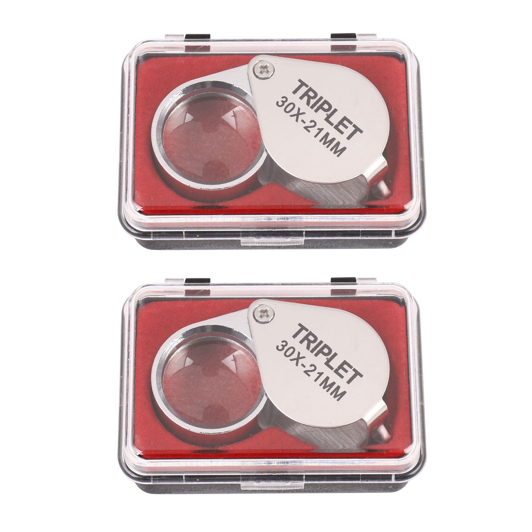 fasdaga 2X Portable 30X Power 21mm Jewelers Magnifier Gold Eye Loupe Jewelry Store Magnifying Glass with Exquisite Box