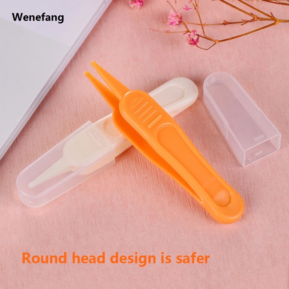 Wenefang Baby Dig Booger Clip Infants Ear Nose Navel Clean Tools Kids Safety Tweezers Cleaning Forceps Toddler Nasal Cavity Care