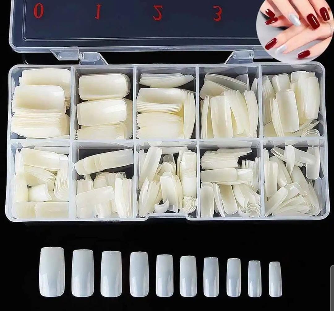 BLUE BELL - 100PCS FAKE NAIL CREAM WITH GLUE