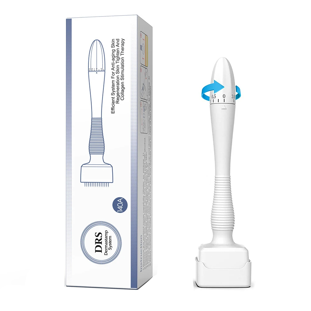 New 1PCS Professional Derma Stamp 140 needles Titanium Adjutable Microneedling Derma Stamp Sterile For Face Bread