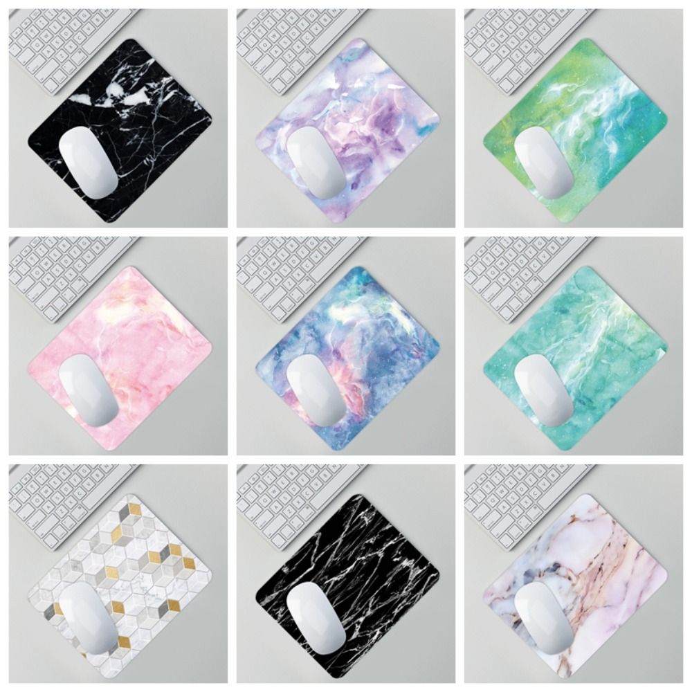 Multipurpose Marble Pattern Mouse Pad Rubber Waterproof Computer Keyboard Pad Non Slip Ultra-High Precision Mouse Pad Office
