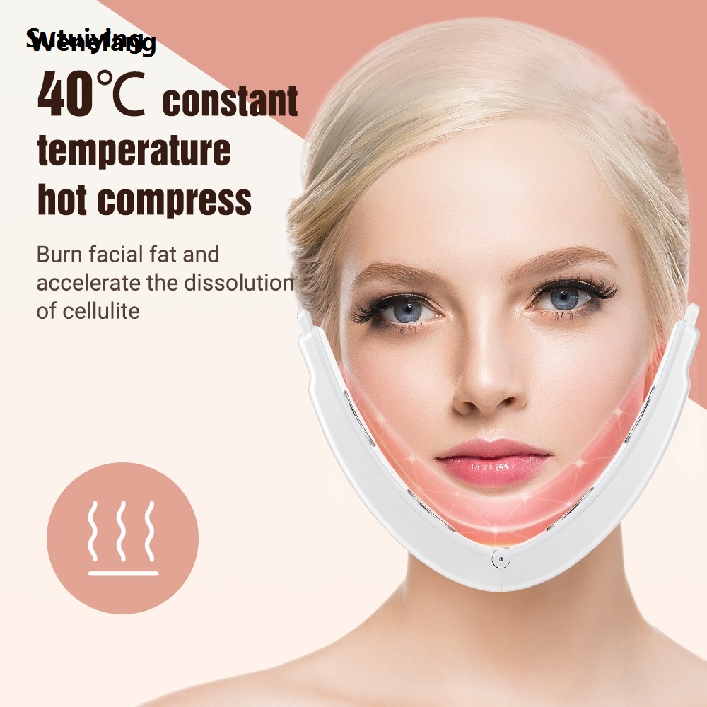 Wenefang Sutuiying Multifunctional V Face Slimming Device Double Chin V Shape Lift Bargain Sales promotion price Belt Hot Compress Face Vibration Massager With Remote Control