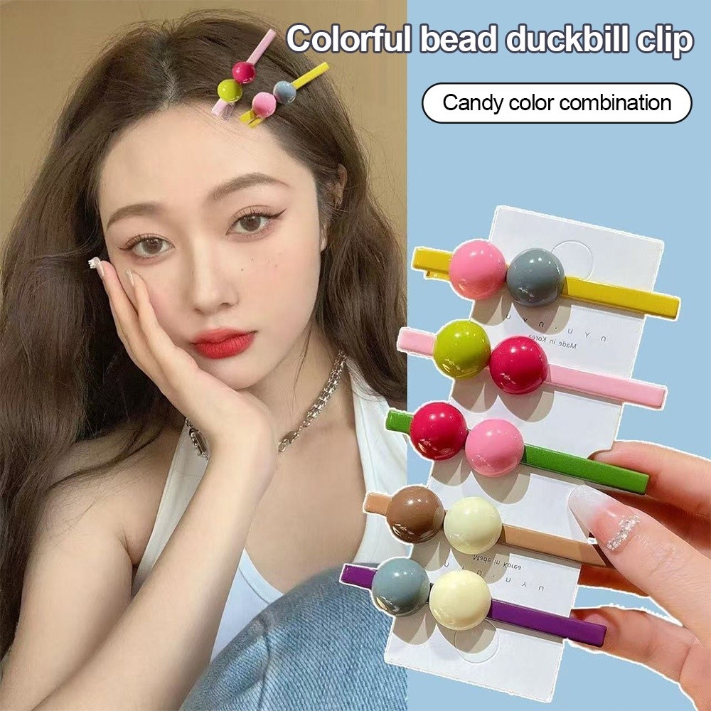 New Candy Color Hairpin Sweet Minimalist Duckbill Clip Side Clip Women