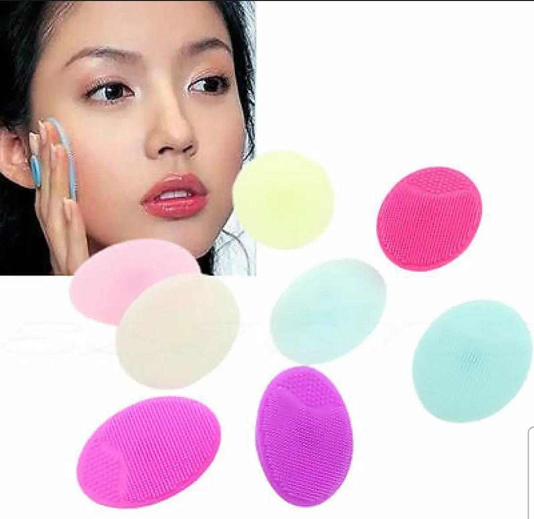 Soft Silicone Facial Cleansing Brush Wash Sponge Massage Pore Blackhead Removing Exfoliating Scrub