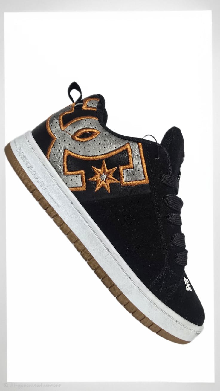 Low Top Skate Sneakers Retro Street Style Shoes with Embroidered Star | Suede & Leather Look, Gum Sole (Multiple Colors) For Women And Men