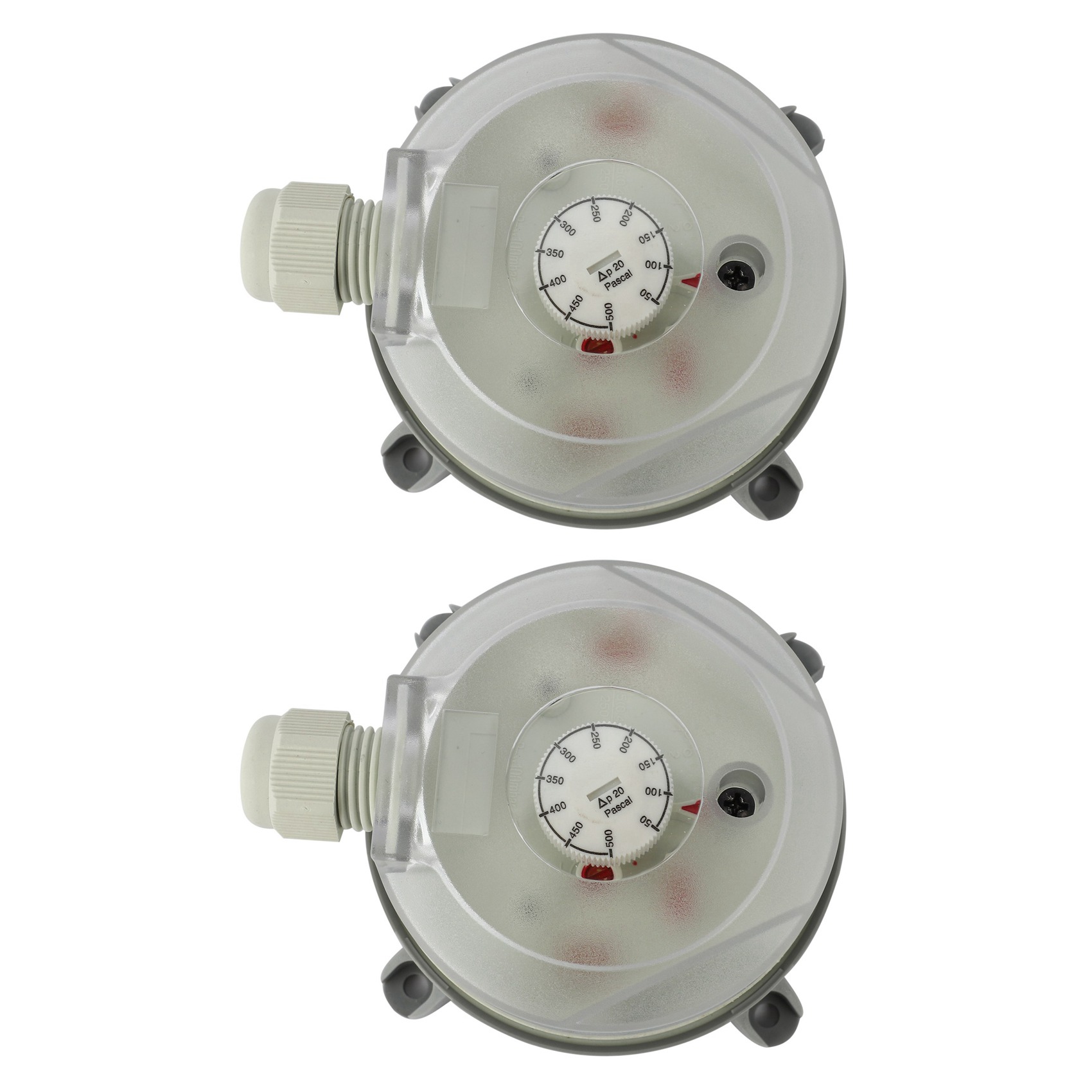 fasdaga 2X Air Differential Pressure Switch 50-500Pa Adjustable Micro- Pressure Air Switch