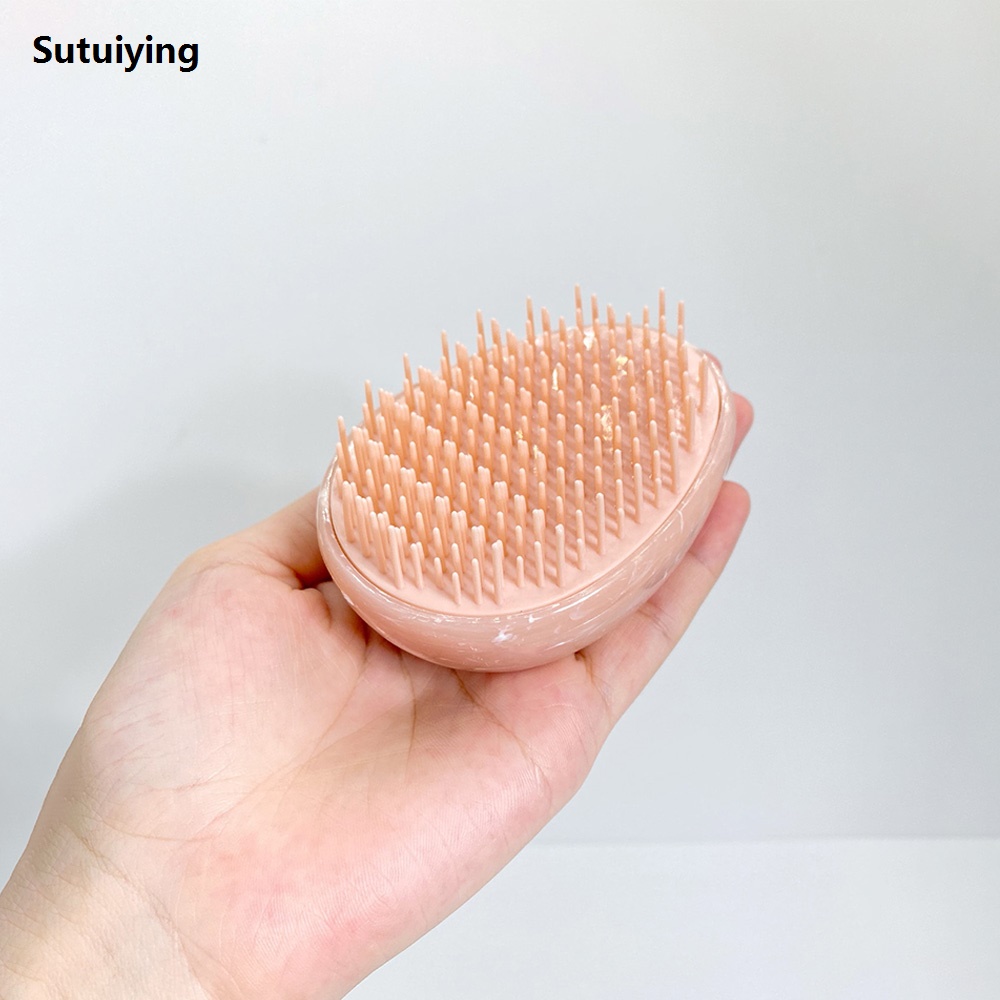 Sutuiying Mini Marble Shaped egg comb and Air Cushion Comb Sets Brush Scalp 2025 Massage Combs Wet Dry Puffy Smooth Detangling Hair Tools