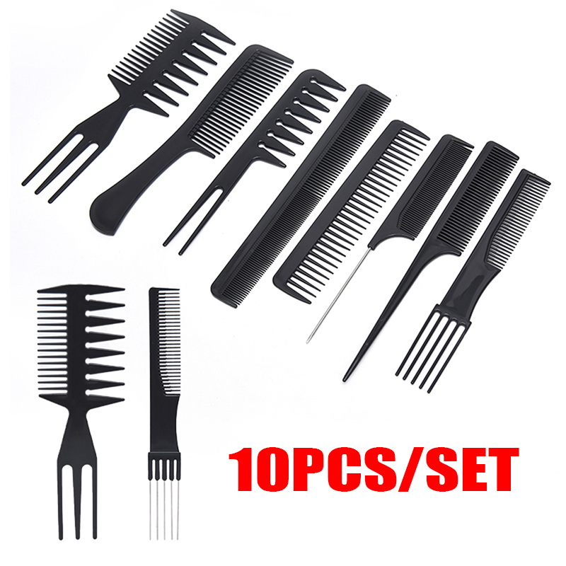 Slim Comb Barber Hair Salon Professional Steel Titanium Brainbow1PC Comb Anti Static Men's Hairbrush