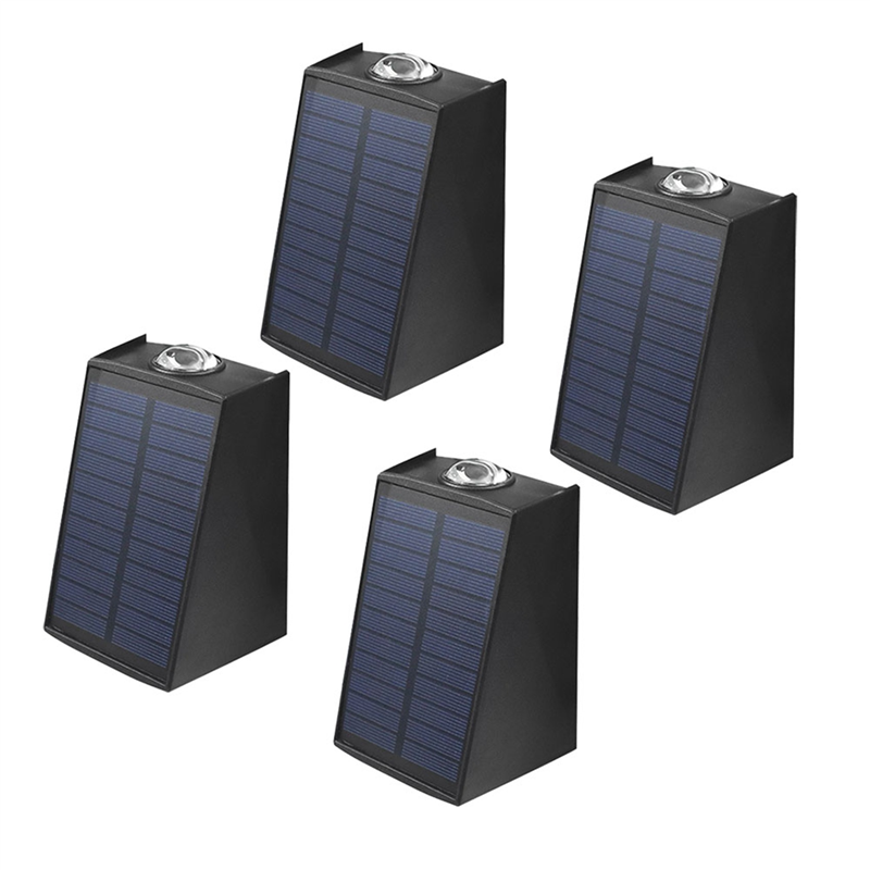 OUMERY 2X 2LED Outdoor Wall Light Waterproof Solar Outdoor Ambient Lighting Warm White Lights Garden Lights Outdoor Wall Lamp