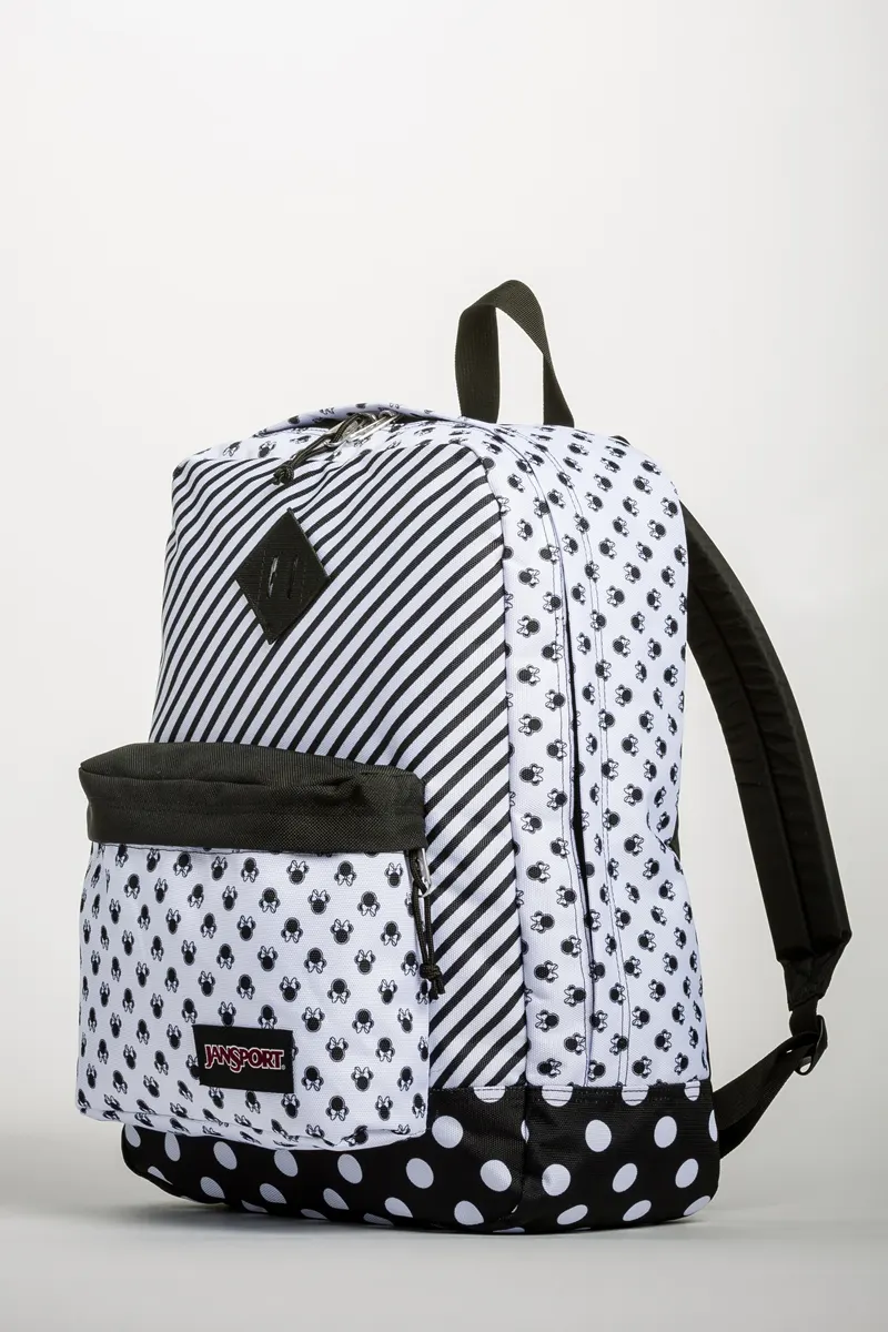 Jansport Disney Superbreak Backpack - Minnie White Bow Dots For Unisex - image 1
