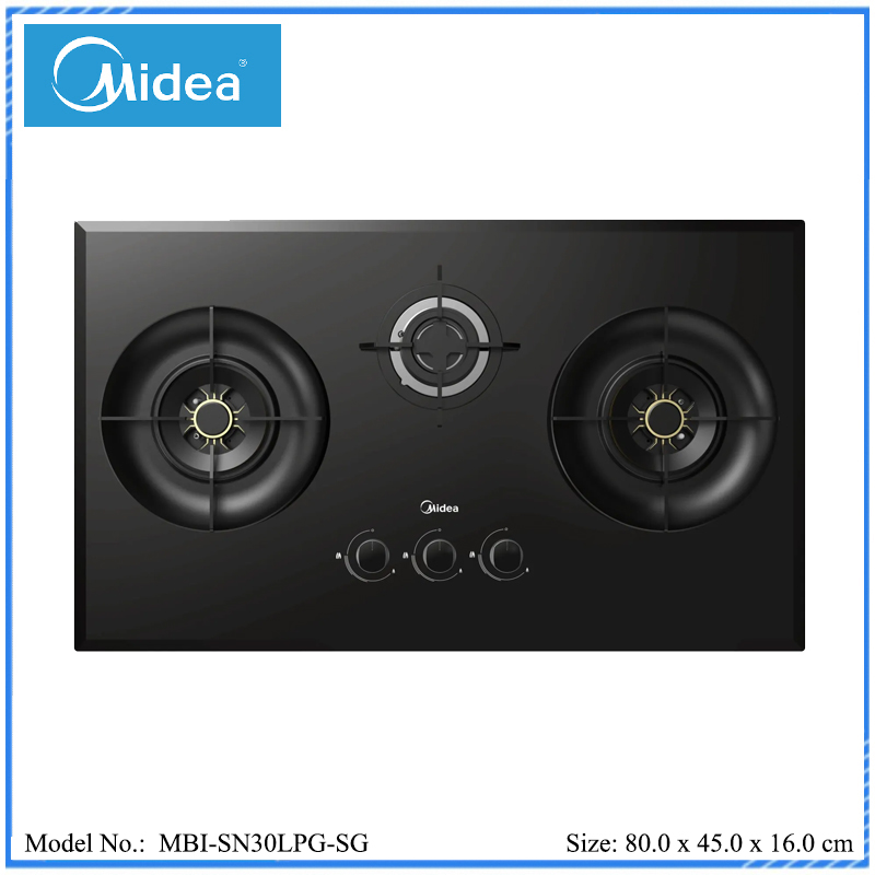 Midea 3 Burner Gas Hob (MBI-SN30LPG-SG)
