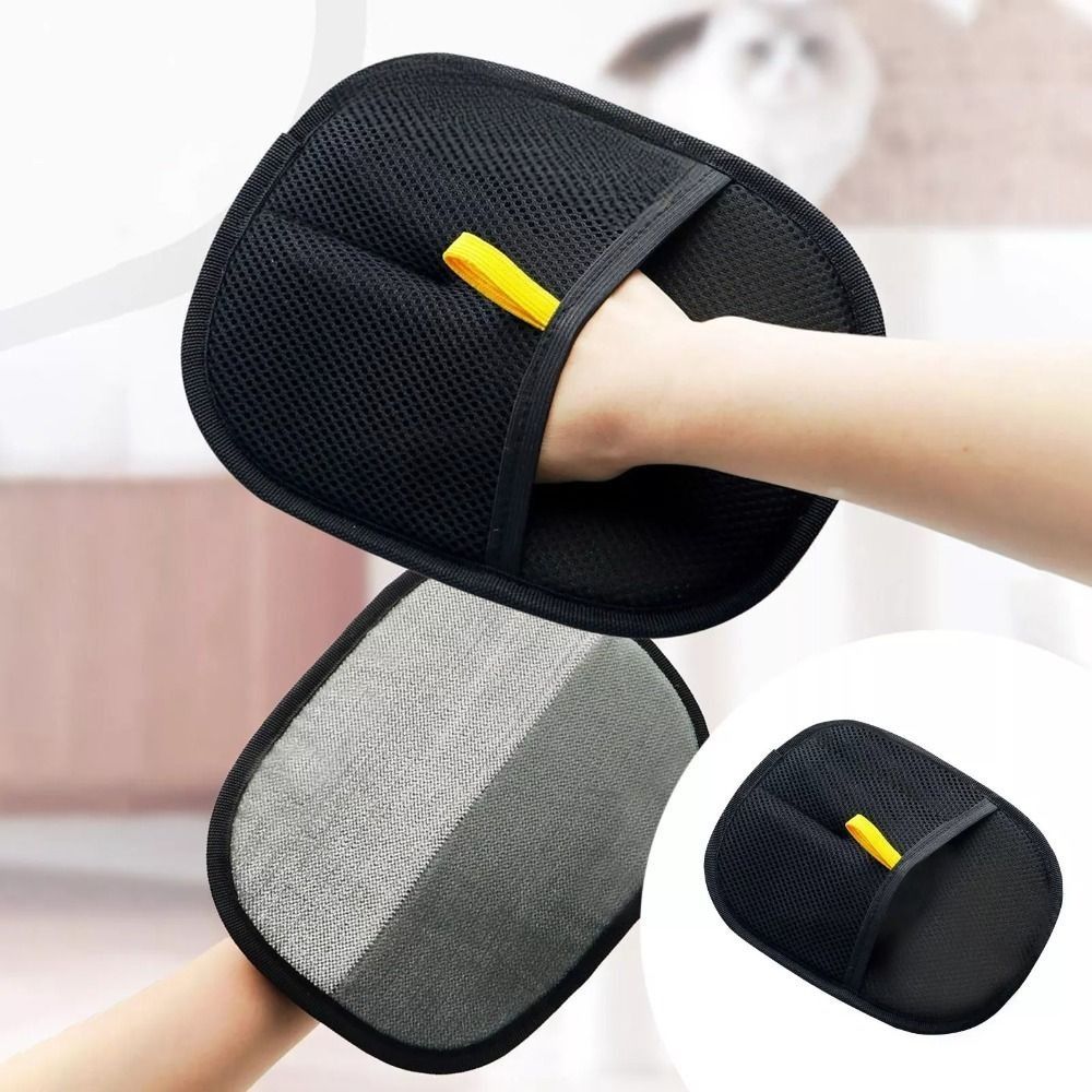 Portable Two-way Pet Hair Remover Brush Washable Mesh Cloth Pet Grooming Gloves Reusable Multifunctional Clothes Hair Remover Home
