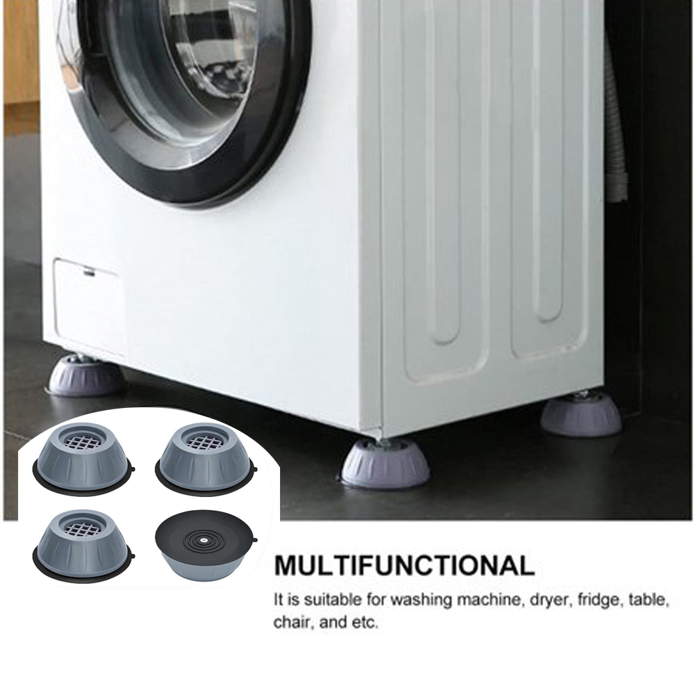 4Pcs Anti-Slip Noise Reduction Washing Machine, Refrigerator Base Anti Vibration Pads