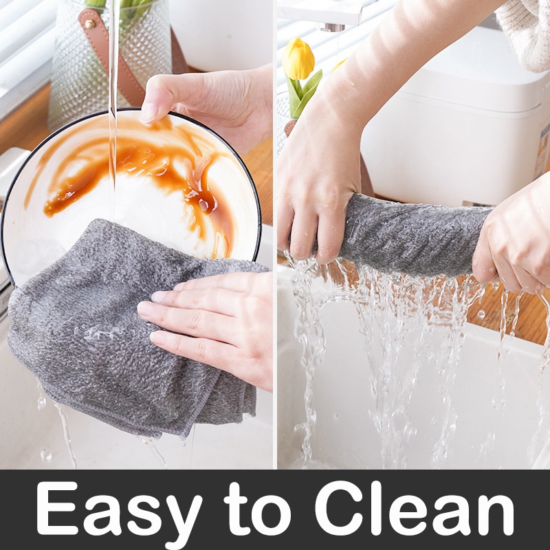 NEW 1Pcs Efficient Bamboo Charcoal Fiber Cars Cleaning Towel Universal Home Super Absorbent Non-Stick Oil Clean Towel Wiping Tool