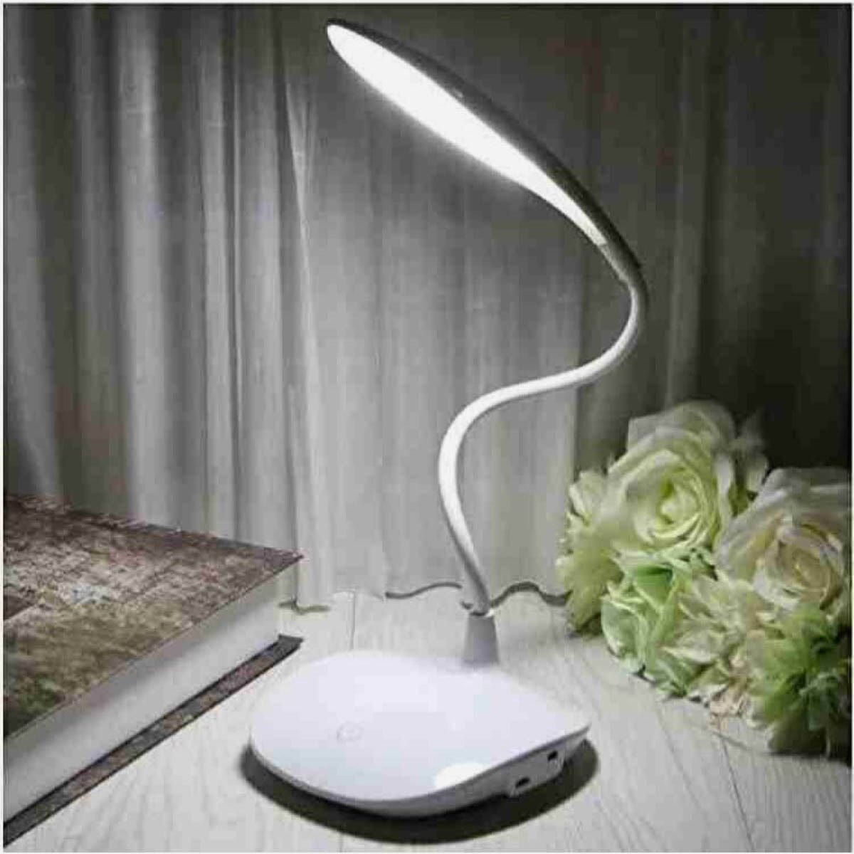 Modern LED Eye-Care Reading Lamp with Touch Control and USB Charging, Energy Saving Study Desk Light
