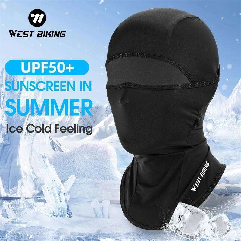 WEST BIKING Cycling Full Face UV Protection Bicycle Mask Summer Balaclava Hat Road Bike Scarf Breathable Outdoor Equipment
