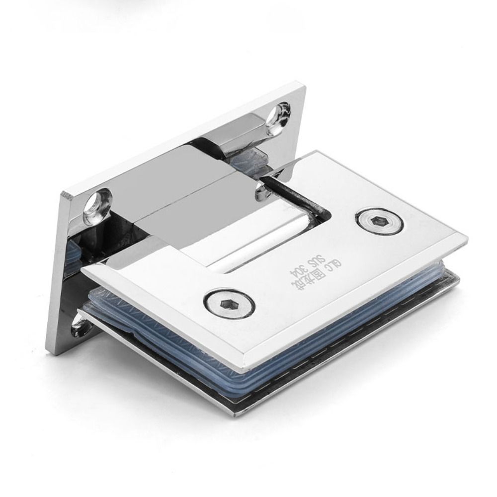 Safe and Stable Stainless Steel Bathroom Door Hinges 90°/135°/180° Solid Sheet Glass Door Bracket Clip /black/ Strong Bearing Capacity Door Hardware Furniture