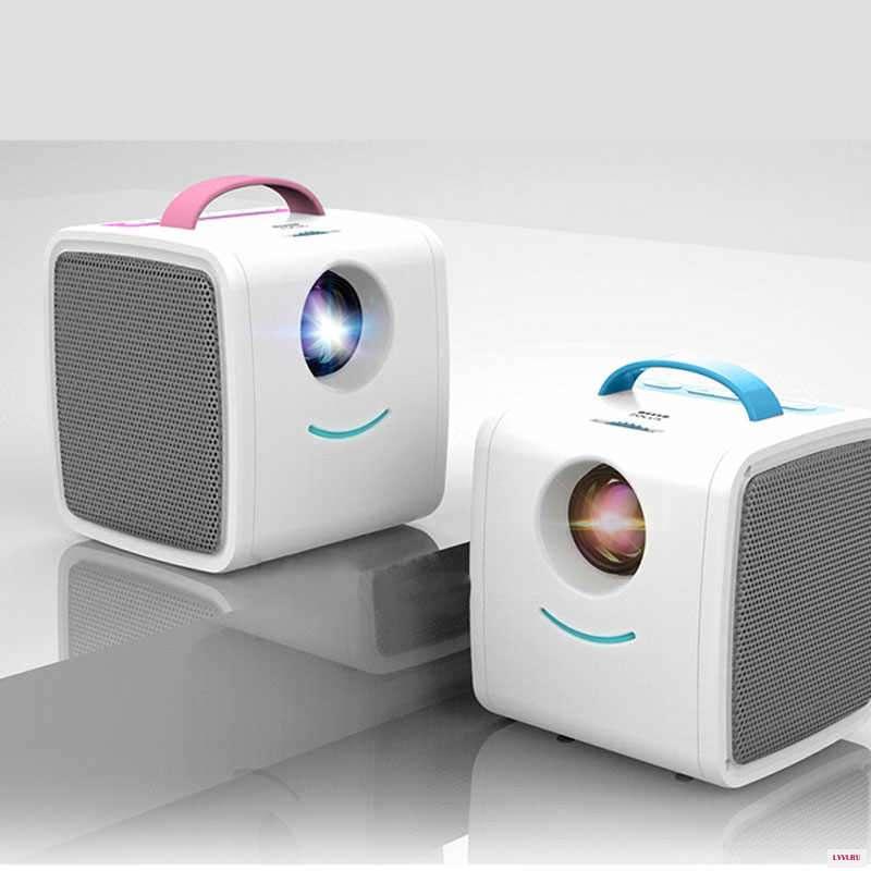 Mini Projector 700 Lumens Portable Beamer, Lcd Led Kids Story Projector Support 1080P With Usb Hdmi Av Sd Slot Smart Children'S Gift, White